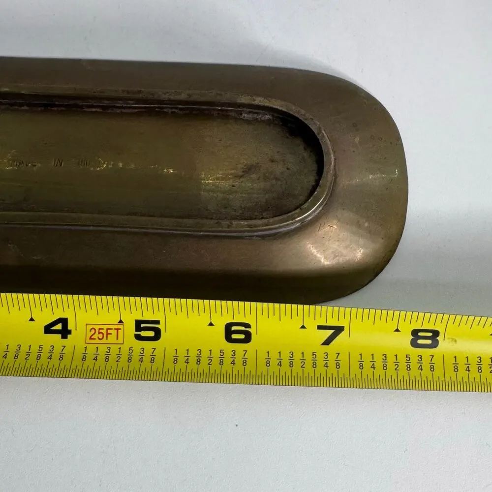 Vintage Brass Trinket Coin Tray “Longevity” Symbol Chinese
